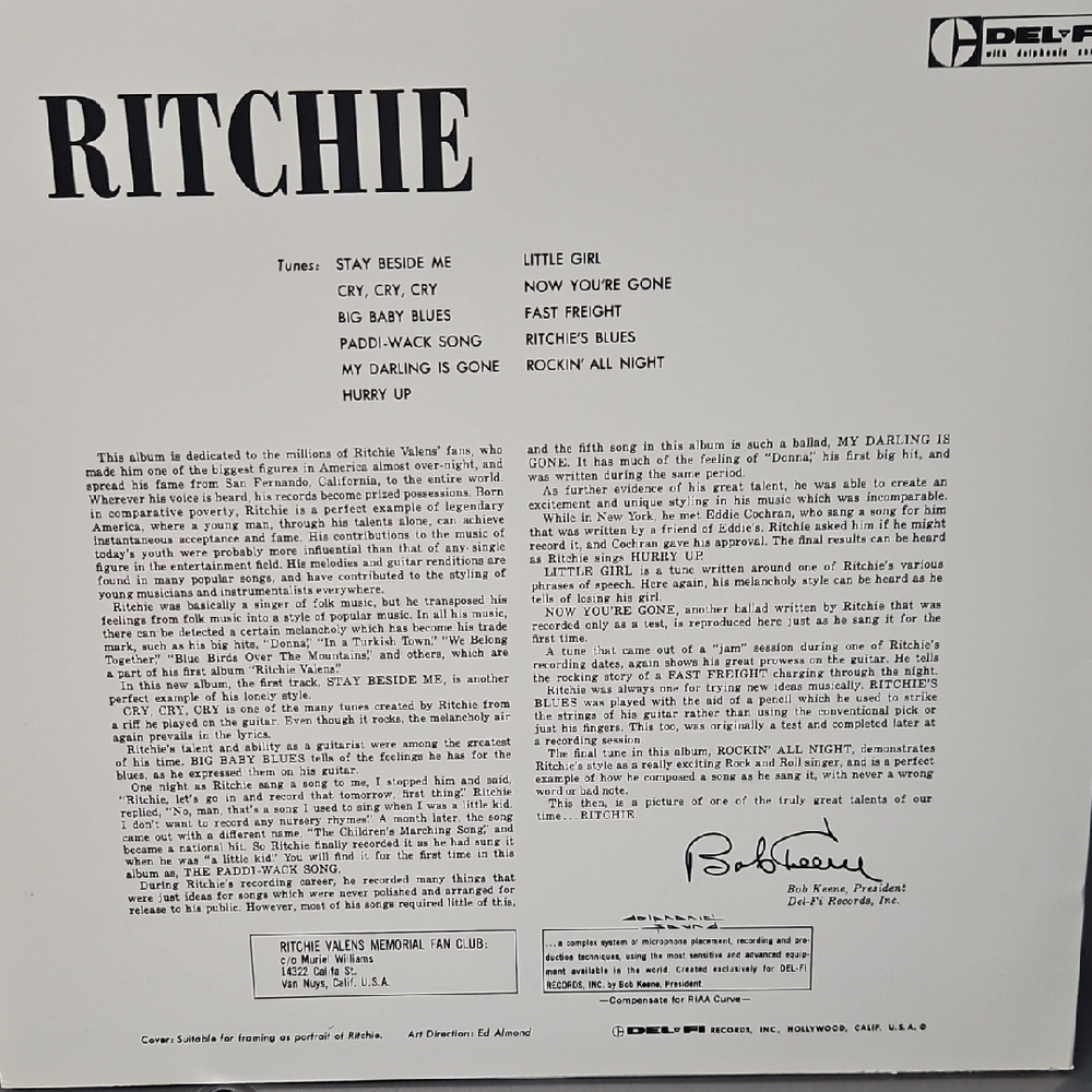 The History of Ritchie Valens Vinyl Record Set - Blue - Picture 7 of 15